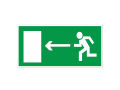 Направление к эвакуационному выходу налево. Знак Е04 100*200